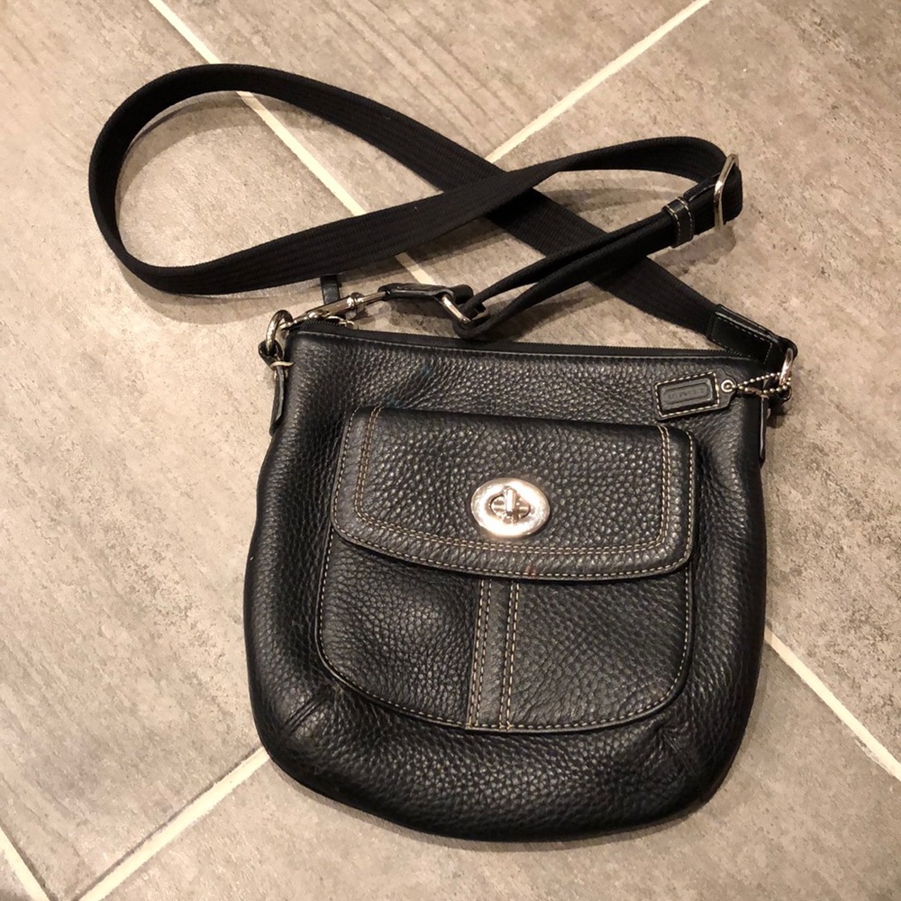Coach leather black crossbody